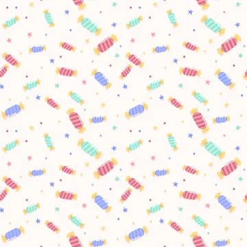Hand drawn candy colors pattern illustration Stock Illustration