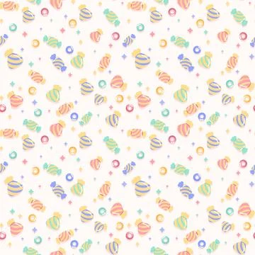 Hand drawn candy colors pattern illustration Illustrazione stock