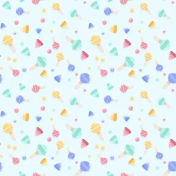 Hand drawn candy colors pattern illustration Stock Illustration