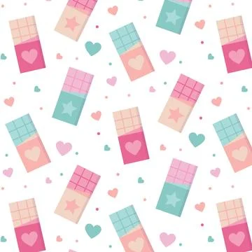 Hand drawn candy colors pattern illustration Stock Illustration