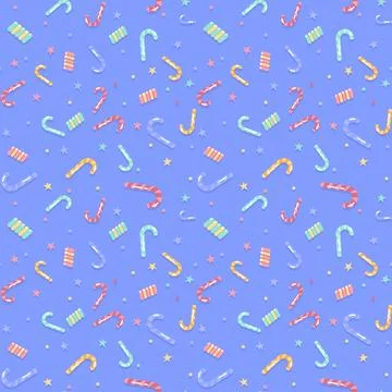 Hand drawn candy colors pattern illustration Stock Illustration
