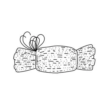 Hand drawn candy in doodle style. Isolated on white vector illustration. Stock Illustration