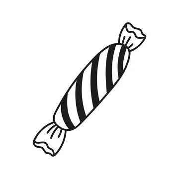 Hand drawn candy. Doodle vector illustration Stock Illustration