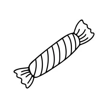 Hand drawn candy. Doodle vector illustration Stock Illustration