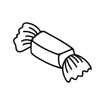 Hand drawn candy. Doodle vector illustration Stock Illustration