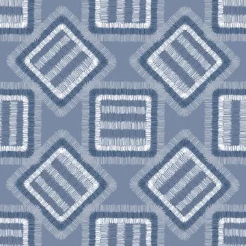 Hand drawn carpet geometric tile seamless pattern.Tile shapes backdrop. イラスト素材