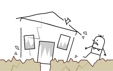 House After An Earthquake Icon Cartoon Style Stock Illustration - Download  Image Now - Cracked, Earthquake, Accidents and Disasters - iStock