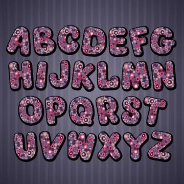 Hand drawn cartoon doodle font Stockillustratie
