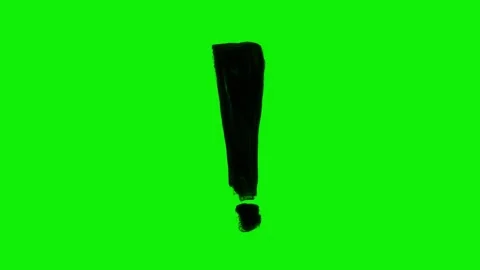Hand-Drawn Cartoon Exclamation Mark 2D Animation Green Screen Asset  Video stock 328239288