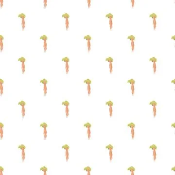 Hand drawn cartoon ginseng root pattern design Stock Illustration