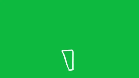 Hand-Drawn Cartoon Punctuation Icons 2D Animation Green Screen Asset Vidéo 342398413