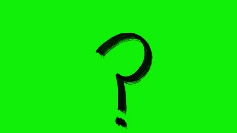 Hand-Drawn Cartoon Question Mark 2D Animation Green Screen Asset  Stock Footage 328239296