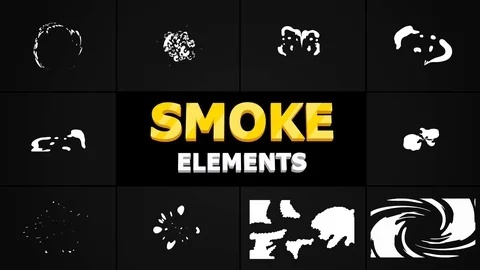 Hand-Drawn Cartoon Smoke Stockmateriaal After Effects