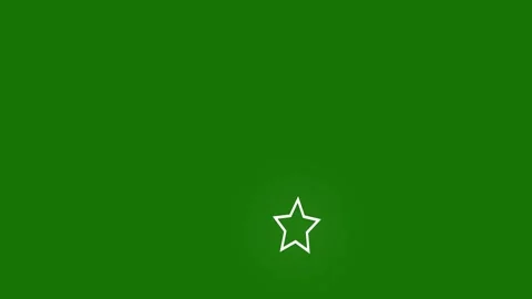 Hand Drawn Cartoon Star Motion on Green Screen Background 4K Loop Vidéo 336016556