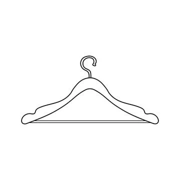 Hand drawn cartoon Vector illustration coat hanger icon in doodle style Stock Illustration