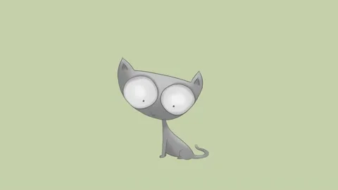 Hand drawn cat animation Stock Footage 141623123