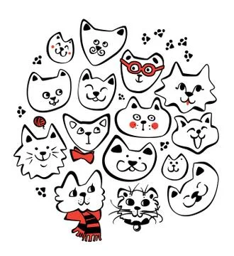 Hand Drawn Cat Illustrazione stock