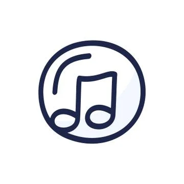 Hand drawn CD with music note doodle vector icon. Hand drawn cartoon Sign sym 스톡 일러스트