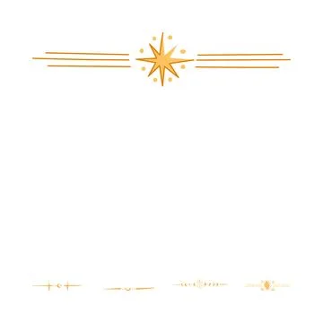 Hand drawn celestial divider borders design elements イラスト素材