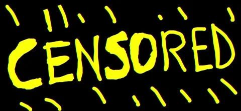 Hand-drawn "CENSURED" Text Glitch Animation with Chromatic Aberration Stock Footage 337112439