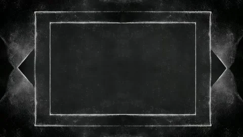 Hand drawn chalk border frame with copy space for text overlay, seamless loop Stock Footage 342043256