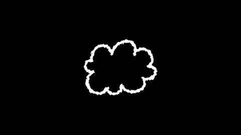 Hand drawn chalk cloud doodle animation Stock Footage 330498742