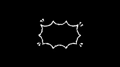Hand drawn chalk comic burst doodle animation Stock Footage 330498775