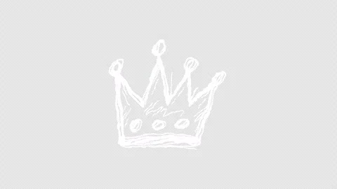 Hand drawn chalk crown animation video Stock Footage 330428425