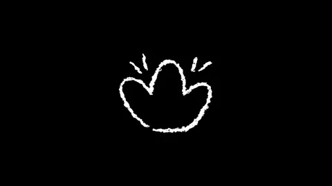 Hand drawn chalk doodle crown animation Stock Footage 330498876