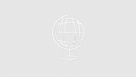 Hand Drawn Chalk Globe Doodle Animation on Transparent Background Video stock 342690314