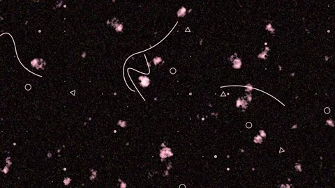 Hand-drawn chalk line sketch on blackboard with starry space Video stock 340003830