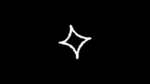 Hand drawn chalk sparkle doodle animation Stock Footage 330498724