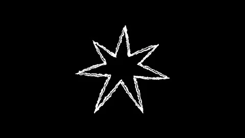 Hand drawn chalk starburst doodle animation Stock Footage 330499237