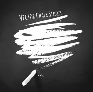 Hand drawn chalk strokes Stock Illustration