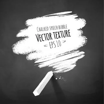 Hand drawn chalked speech bubble Stock Illustration