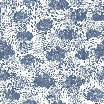 Hand drawn chaotic dots seamless pattern. Abstract shapes background Stock Illustration