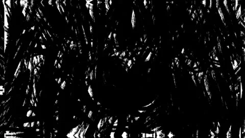 Hand Drawn Chaotic Ink Cluster Grunge Overlay - Abstract Dense Brush Texture Stock Footage 331885194