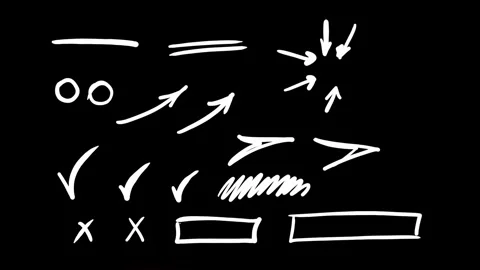 Hand-drawn characters to insert into videos and bring short videos Stock Footage 293151633