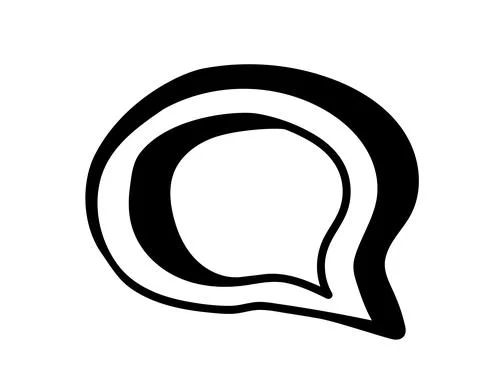 Hand drawn Chat icon in doodle style. 스톡 일러스트