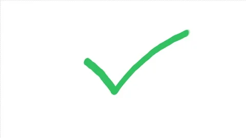 Hand Drawn Check Mark Approval Animated Icon Stock Footage 330582738