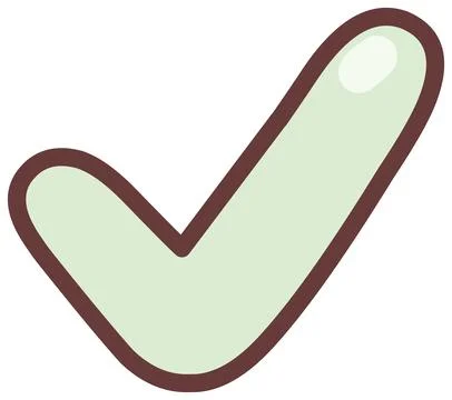 Hand Drawn Check Mark Doodle Icon Stock Illustration