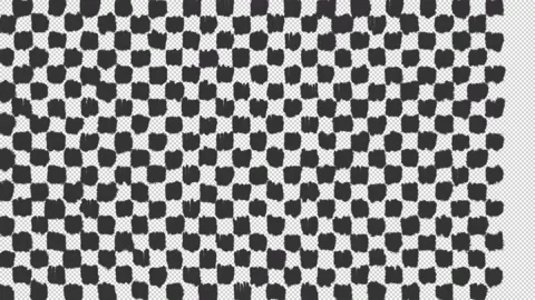 Hand drawn checkered horizontal transition animation with alpha channel, motion Stock-Footage 140838760