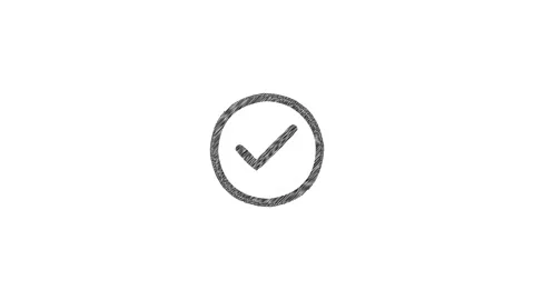 Hand drawn checkmark icon animation isolated on white background Stock-Footage 346891949