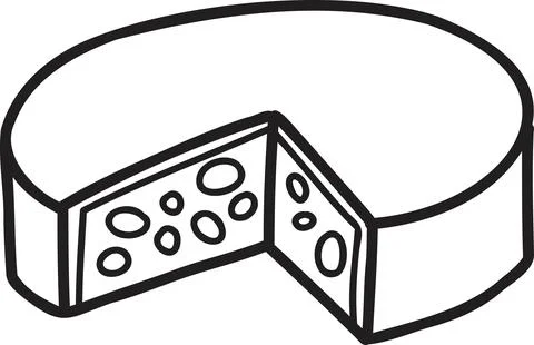 Hand Drawn cheese cubes illustration Stock Illustration
