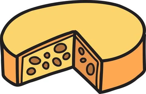 Hand Drawn cheese cubes illustration Stock Illustration