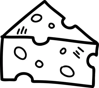Hand Drawn cheese cubes illustration Stock Illustration