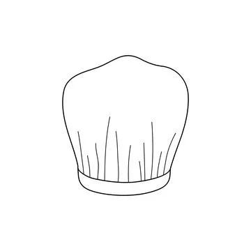 Hand drawn chef hat. Stock Illustration