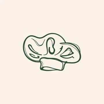 Hand Drawn Chef Hat Vector Illustration Stock Illustration