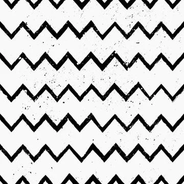 Hand Drawn Chevron Seamless Pattern Stock Illustration