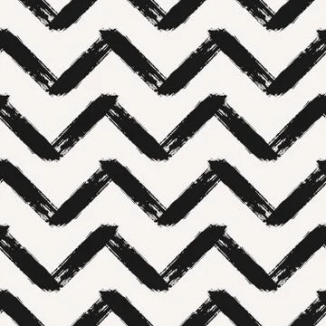Hand Drawn Chevron Seamless Pattern Stock Illustration